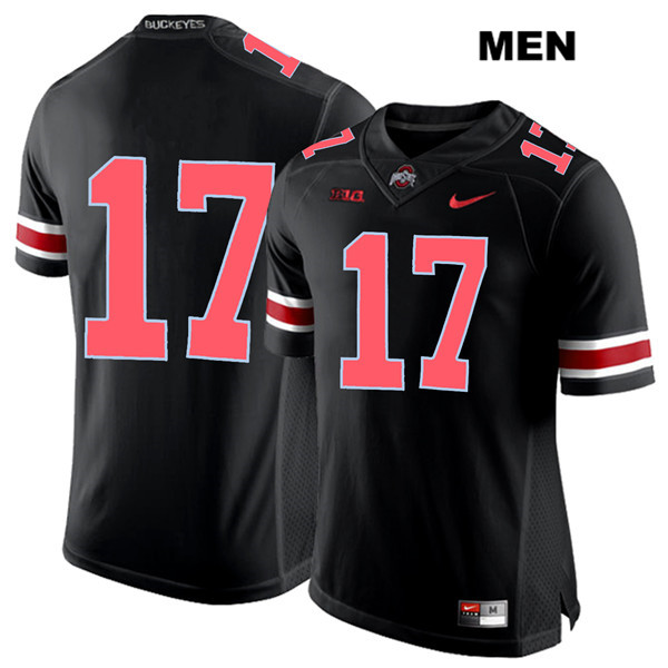 Ohio State Buckeyes Men's Alex Williams #17 Red Number Black Authentic Nike No Name College NCAA Stitched Football Jersey JL19L27WI